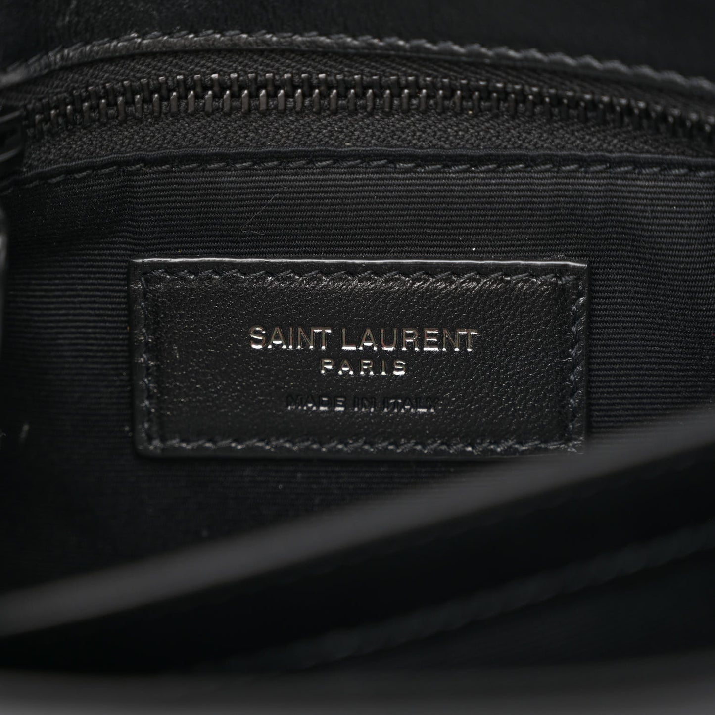 Calfskin Y Quilted Monogram Monochrome Toy Loulou Crossbody Bag Black