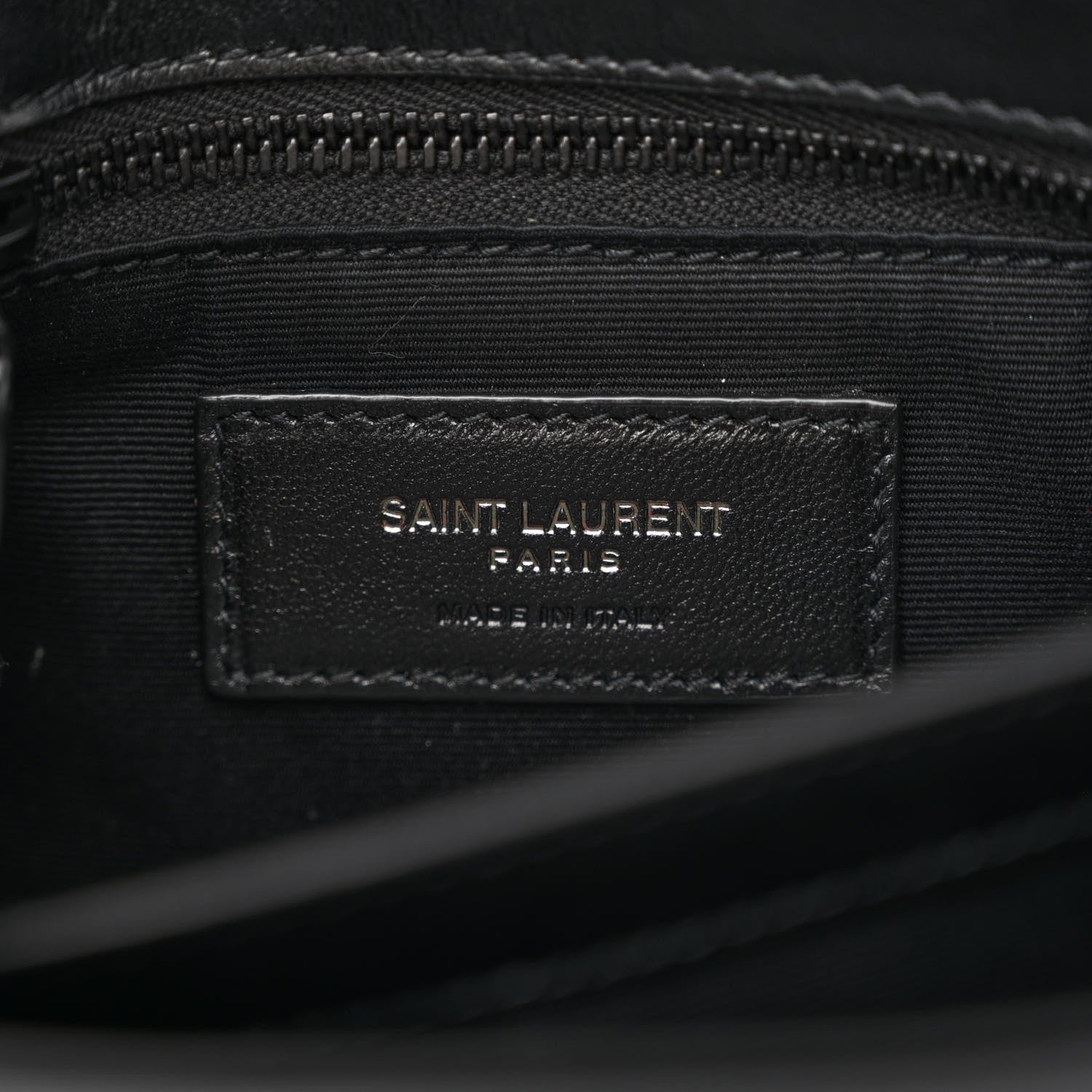 Saint Laurent Calfskin Y Quilted Monogram Monochrome Toy Loulou Crossbody Bag Black 6 of 10