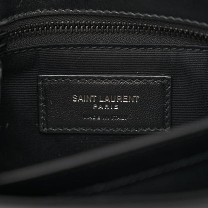 Saint Laurent Calfskin Y Quilted Monogram Monochrome Toy Loulou Crossbody Bag Black 6 of 10