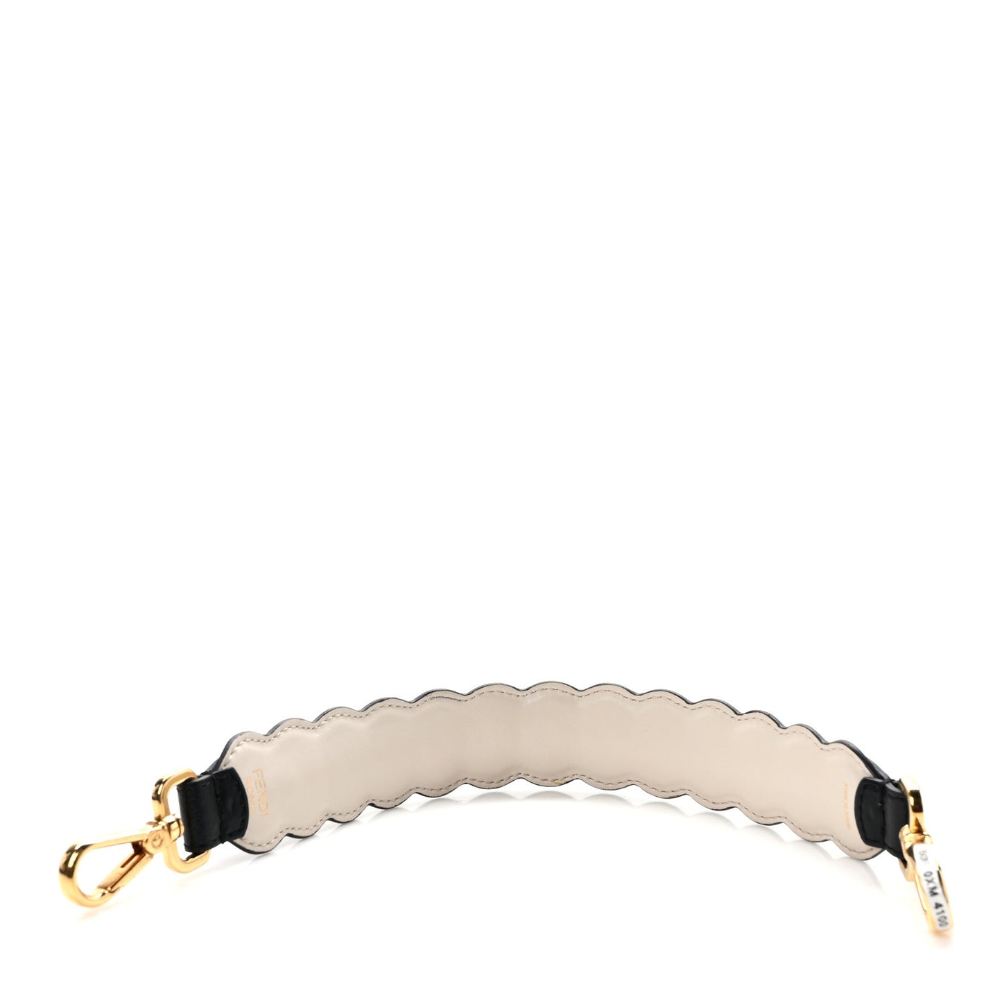 Calfskin Crystal Embellished Mini Strap You Black Camelia