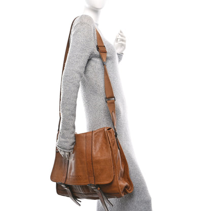 Burberry Calfskin Messenger Bag Tan 2 of 11