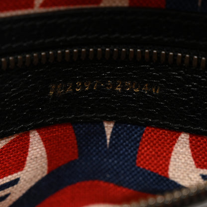 Gucci X ADIDAS Textured Dollar Calfskin Web Trefoil Logo Embossed Mini Bowling Bag Black Off White 8 of 10