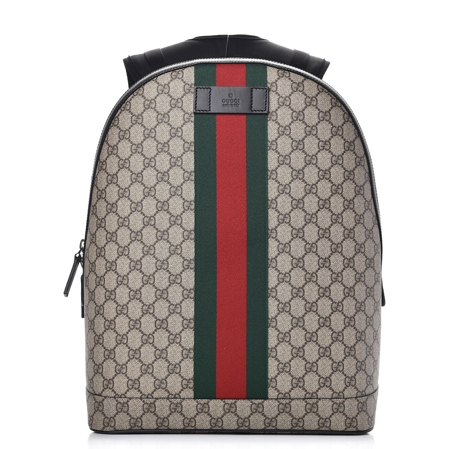 GG Supreme Monogram Web Dome Backpack Black