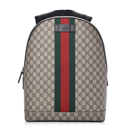Gucci GG Supreme Monogram Web Dome Backpack Black 1 of 8