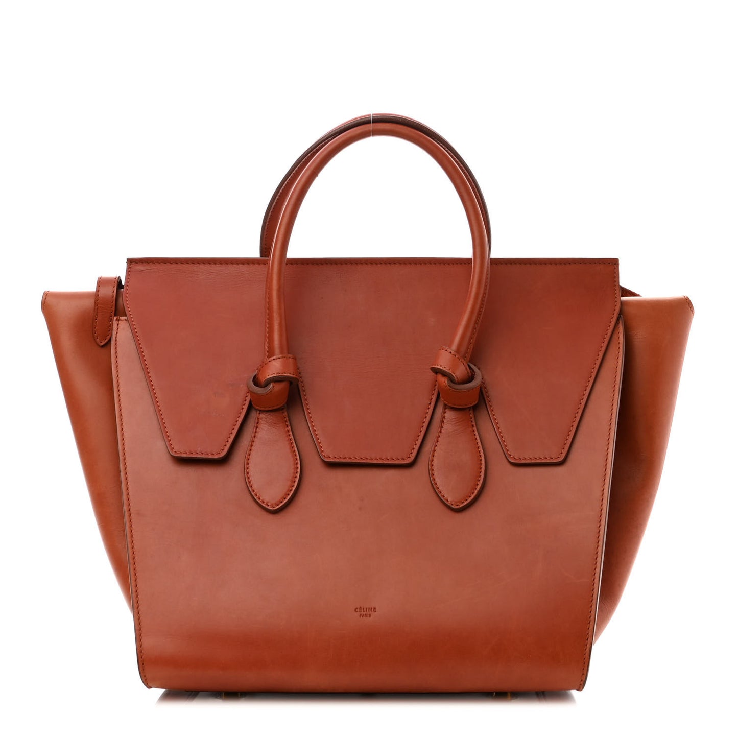 Natural Calfskin Small Tie Knot Tote Tan