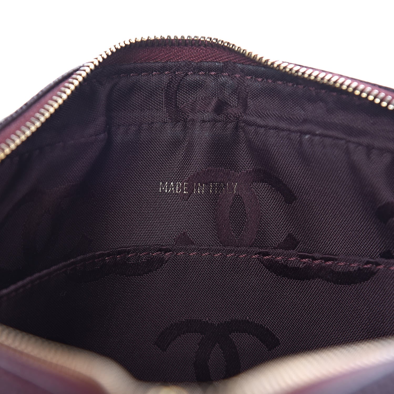 Chanel Caviar Chevron Quilted Camera Case Burgundy 8 of 12