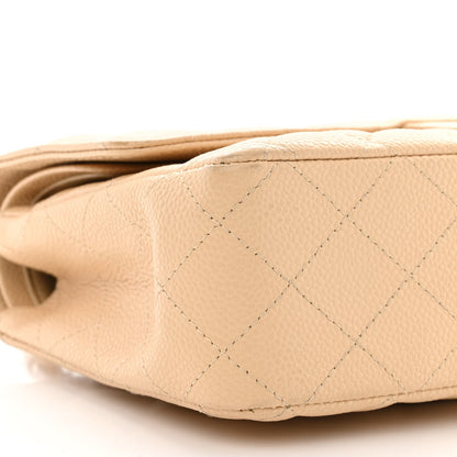 Chanel Caviar Quilted Medium Double Flap Beige Clair 9 of 13