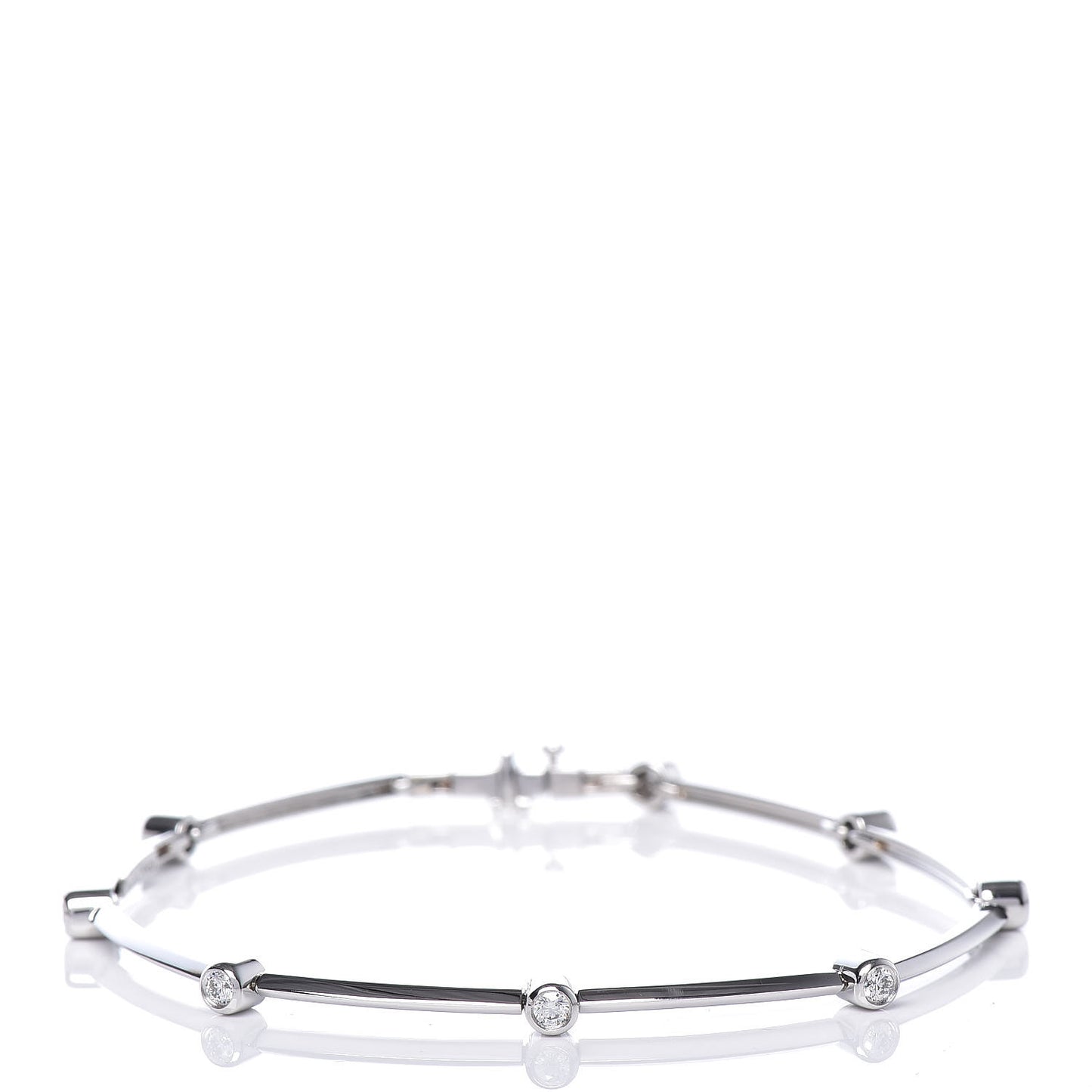 Platinum Diamond 8 Station Bracelet
