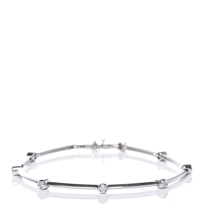 Tiffany Platinum Diamond 8 Station Bracelet 4 of 5