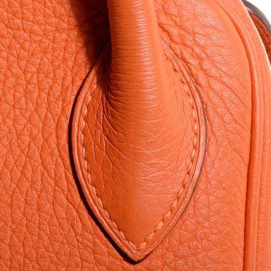 Hermes Taurillon Clemence Lindy 34 Orange 8 of 18