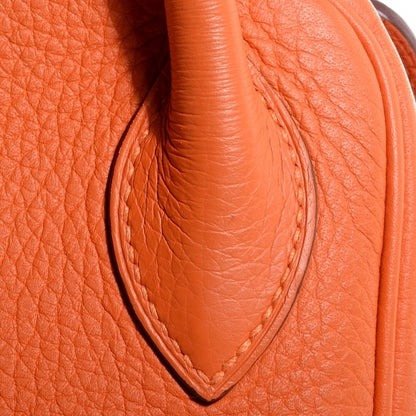 Hermes Taurillon Clemence Lindy 34 Orange 8 of 18