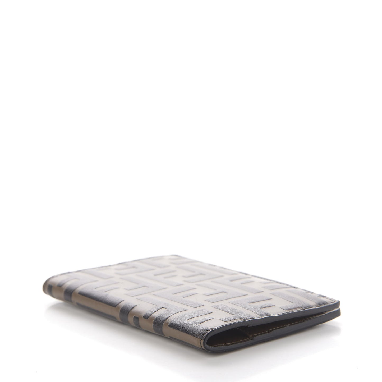 Vitello Soft Bi-Color FF 1974 Embossed Passport Cover Maya Black