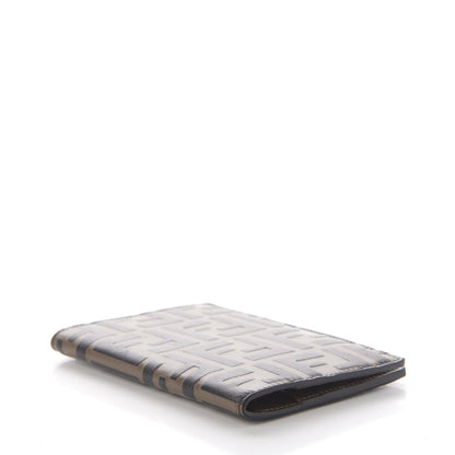 Fendi Vitello Soft Bi-Color FF 1974 Embossed Passport Cover Maya Black 4 of 8