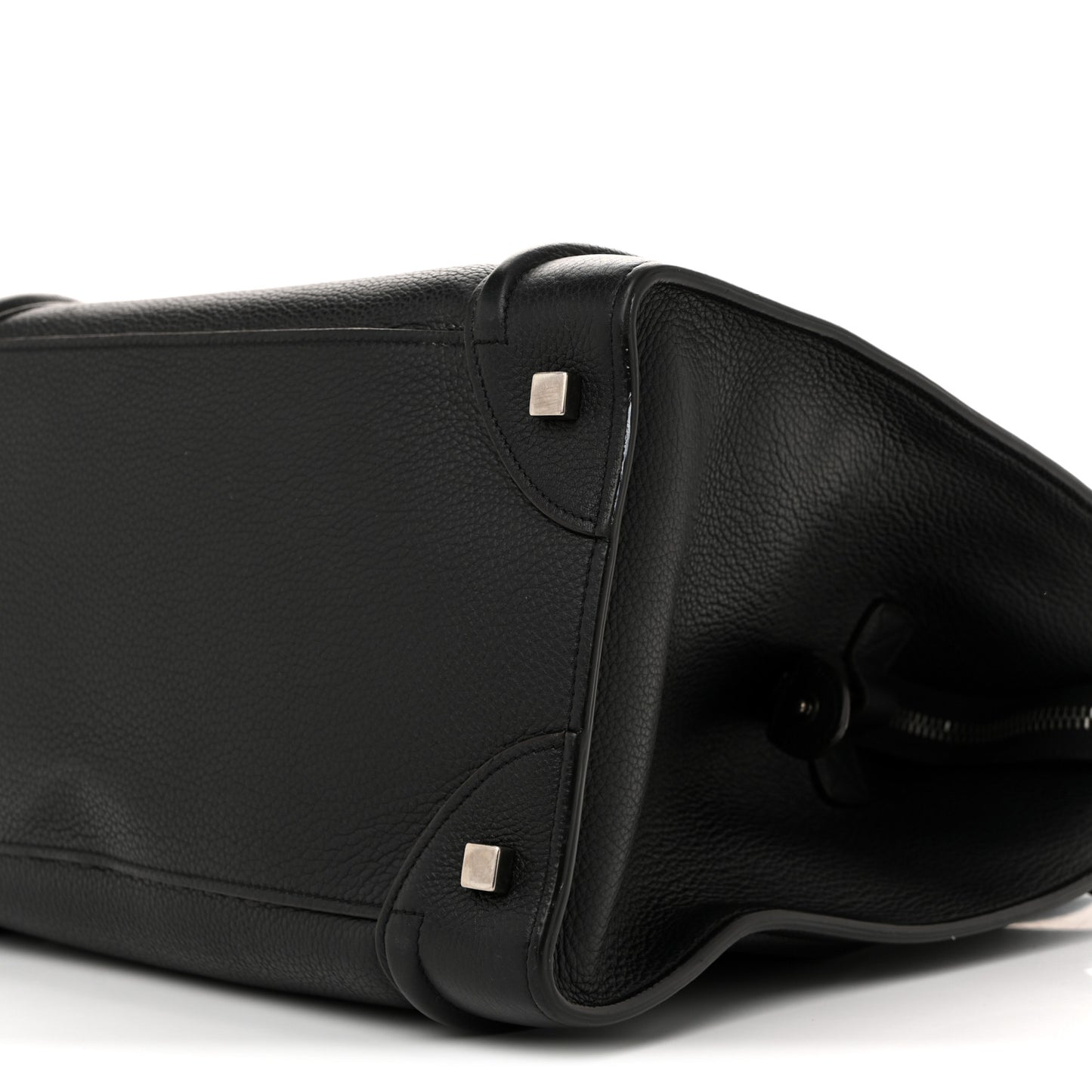 Drummed Calfskin Mini Luggage Black