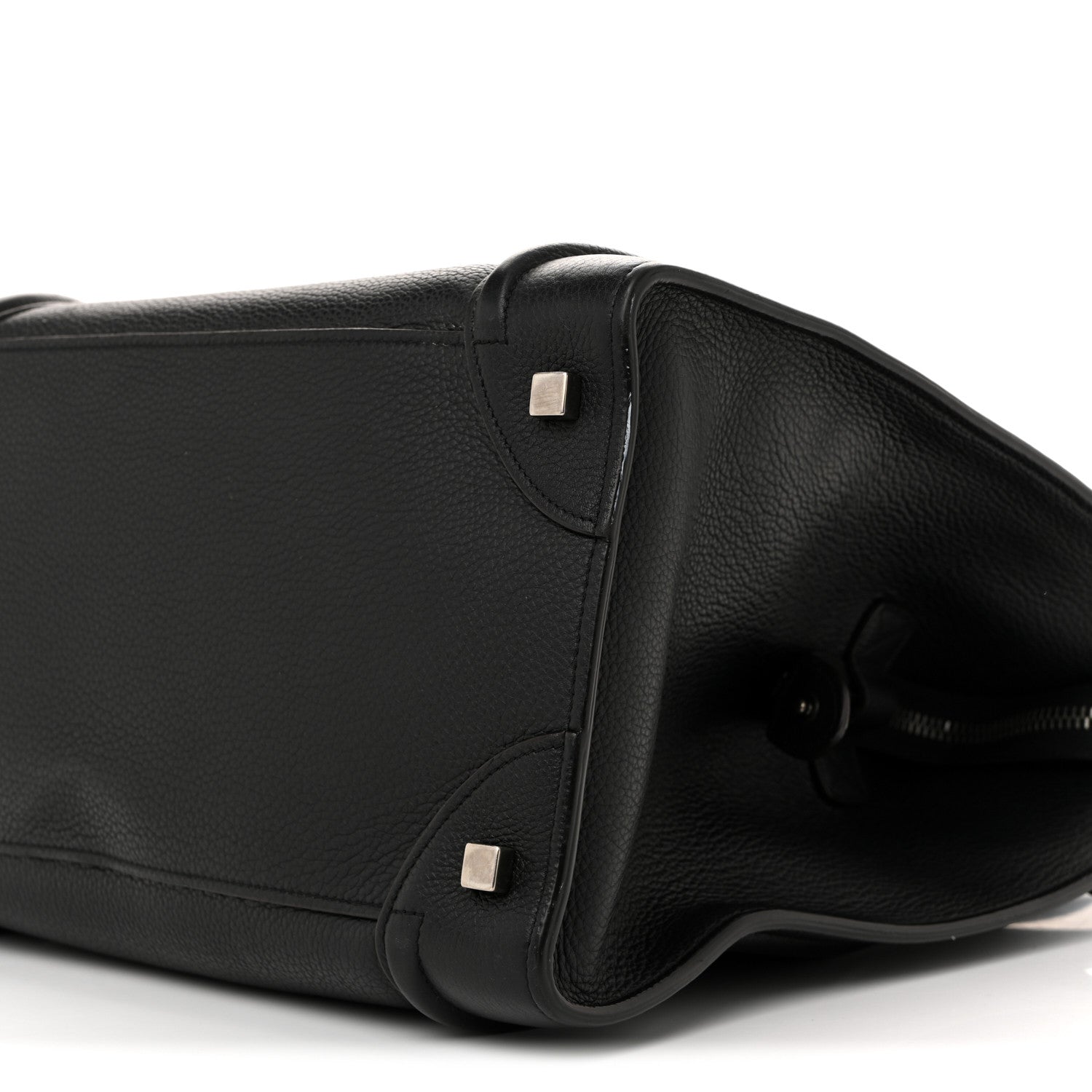 Celine Drummed Calfskin Mini Luggage Black 10 of 14