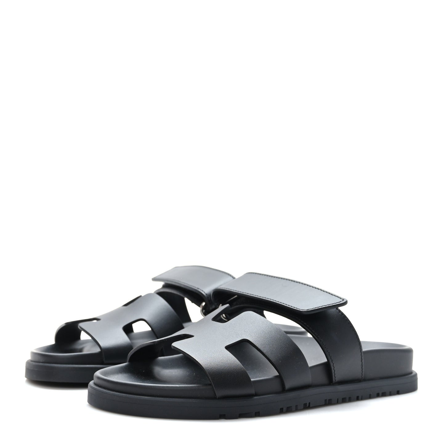 Calfskin Womens Chypre Sandals 35.5 Black