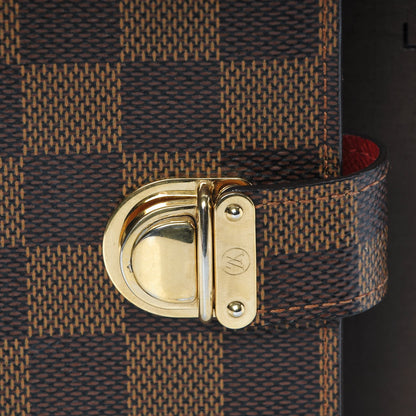 Louis Vuitton Damier Ebene Koala Small Ring Agenda Cover Red 7 of 9