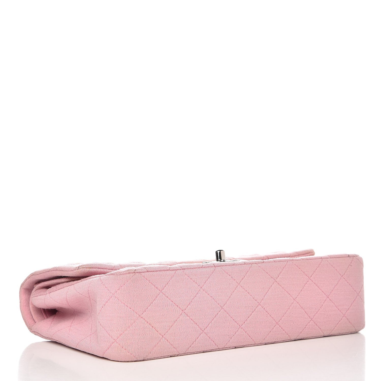 Chanel Jersey Quilted Medium Double Flap Pink 4 of 15
