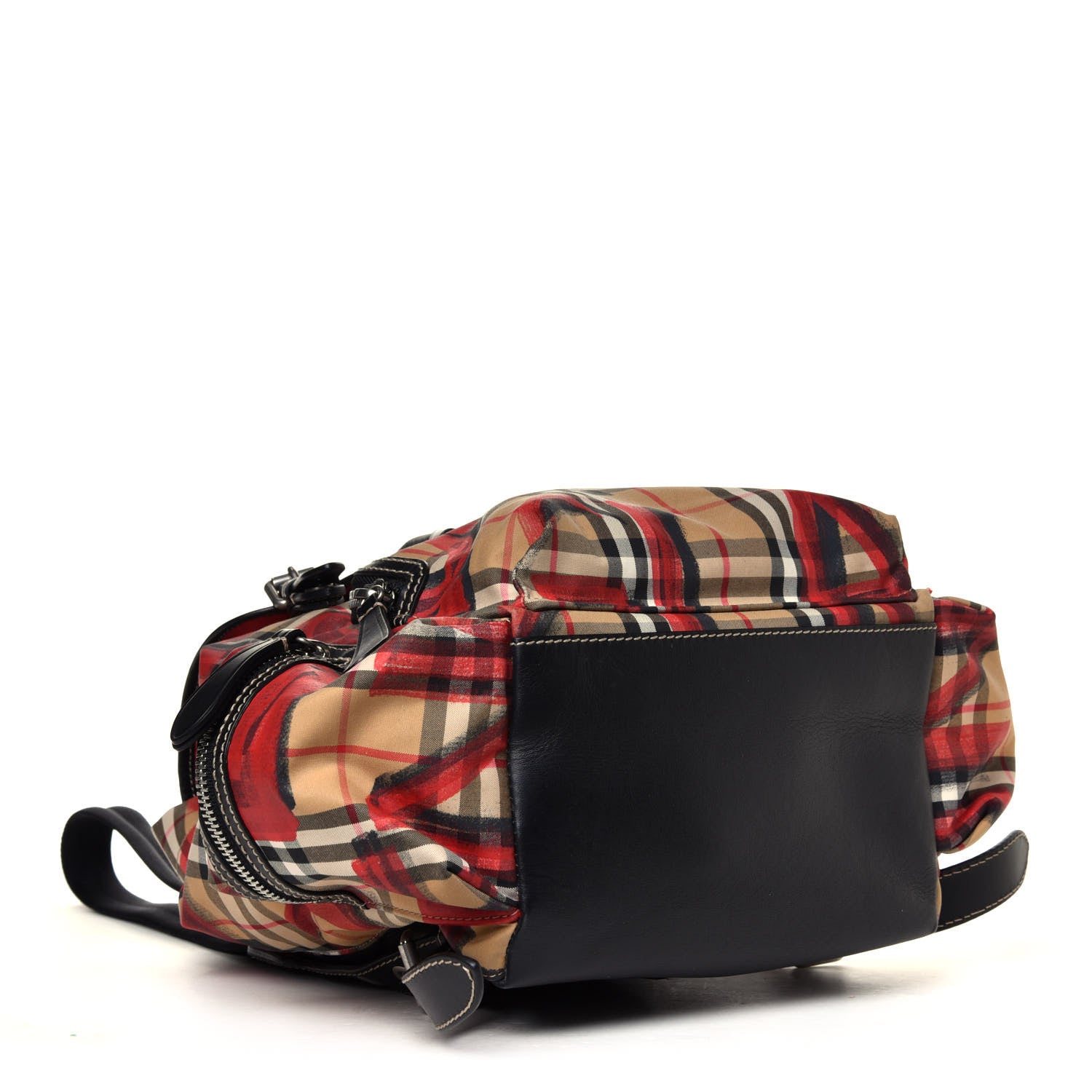 Burberry Vintage Check Graffiti Print Medium Rucksack Backpack Antique Yellow Red 3 of 4