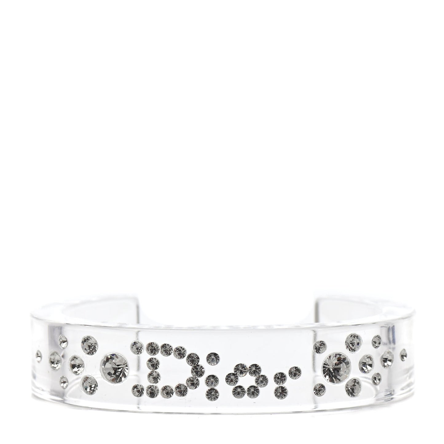 Resin Crystal Logo Cuff Bracelet
