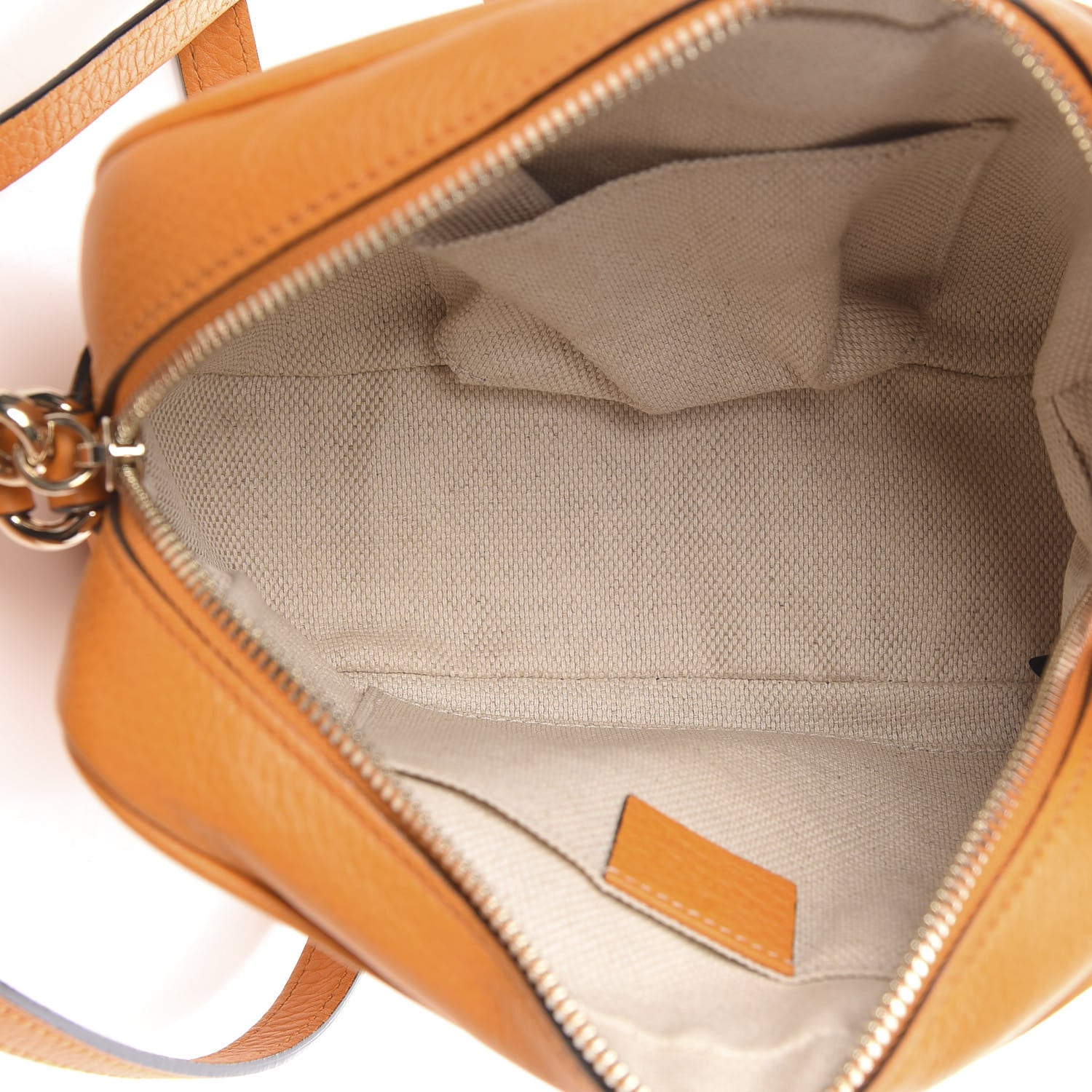 Gucci Pebbled Calfskin Small Soho Disco Bag Curcuma 5 of 10