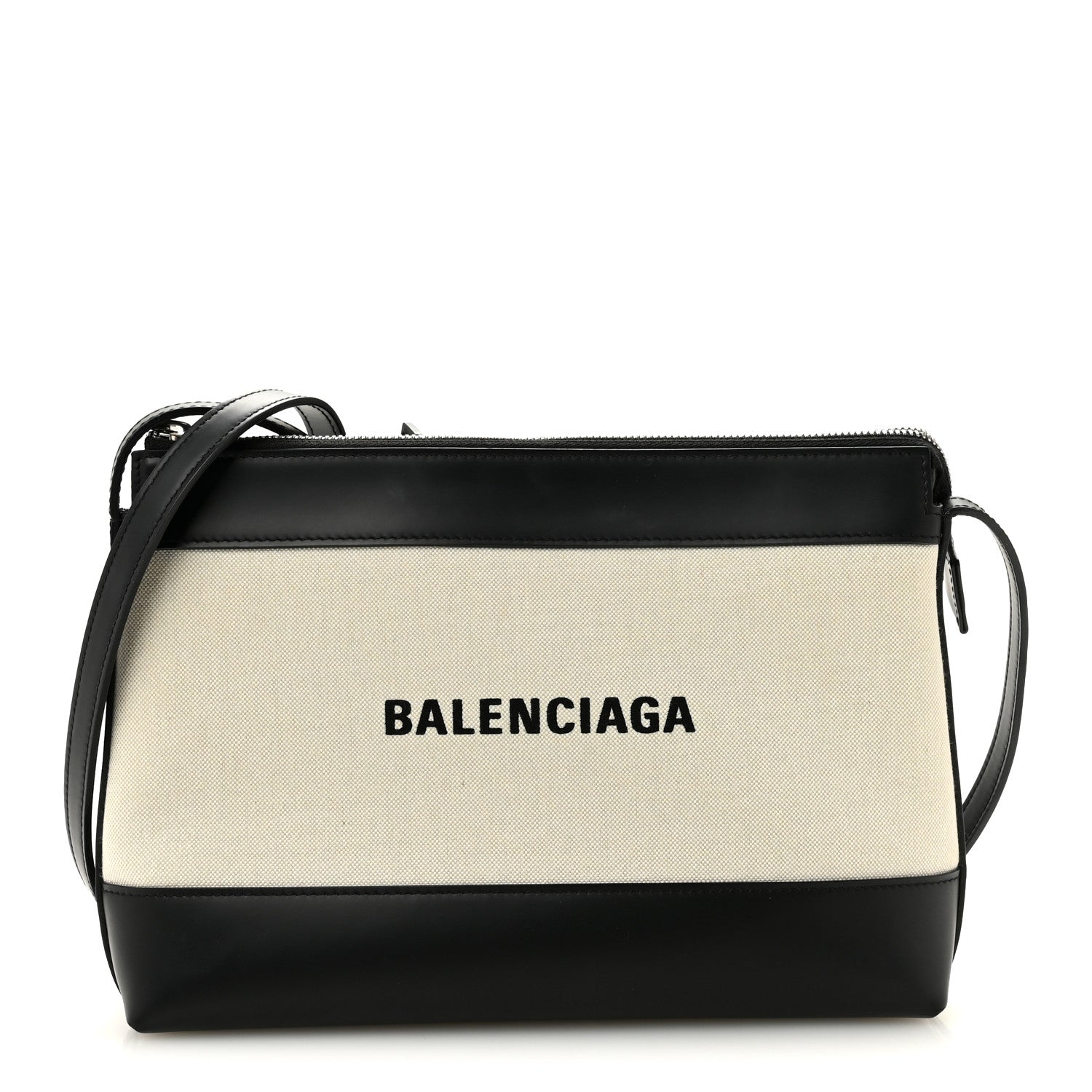 Balenciaga Cotton Canvas Pochette Crossbody Bag Black 1 of 10