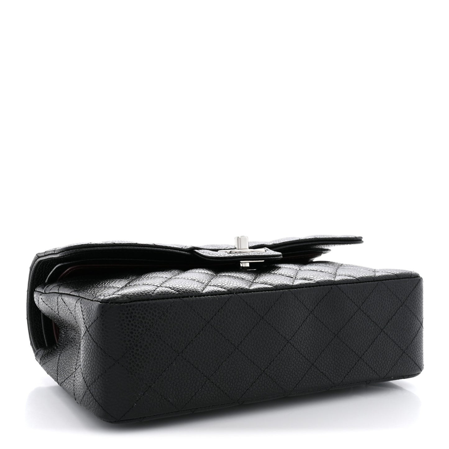 Caviar Quilted Small Double Flap Black
