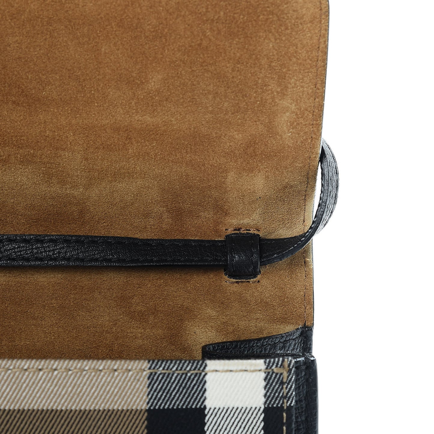 Derby Calfskin House Check Small Macken Crossbody Bag Black