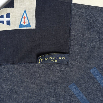 Louis Vuitton Cotton Cup Scarf Navy 3 of 3