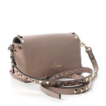 Valentino Garavani Pebbled Calfskin Mini Rockstud Crossbody Bag Poudre 3 of 10