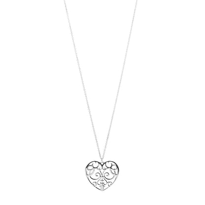 Tiffany Sterling Silver Enchant Heart Pendant Necklace 1 of 4