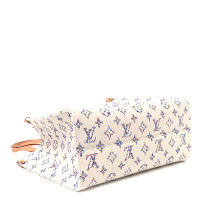 Louis Vuitton Monogram Jacquard Nautical Onthego MM Multicolor Beige 3 of 9