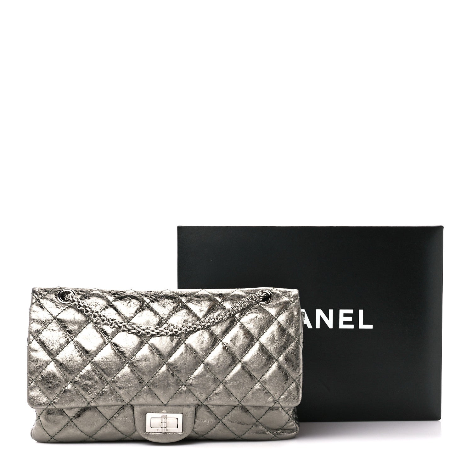 Chanel Metallic Aged Calfskin Quilted 2.55 Reissue 227 Flap Dark Green 11 of 11