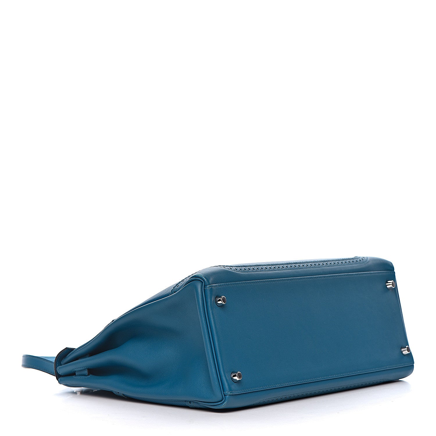 Hermes Swift Grain d'H Ghillies Kelly 35 Bleu Izmir 5 of 44