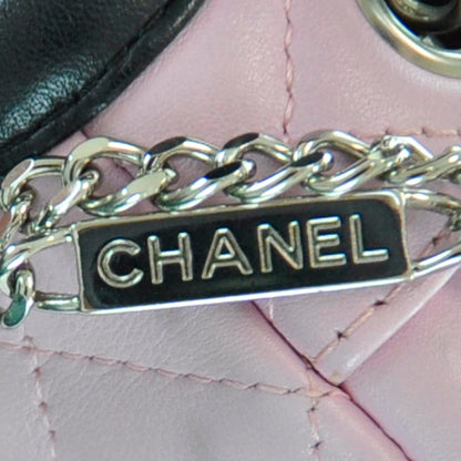 Chanel Calfskin Quilted Cambon Shoulder Bag Pink Black 21 of 21