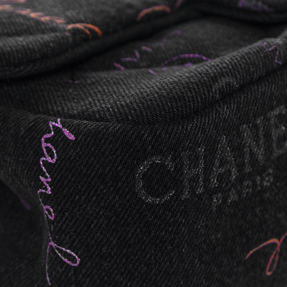 Chanel Denim Quilted Denim Mood Mini Rectangular Flap Black Multicolor 5 of 13