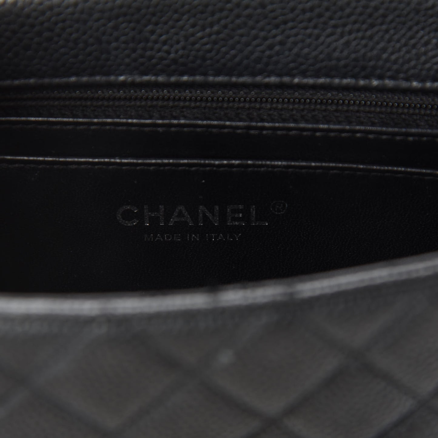 Caviar Quilted Mini Rectangular Flap Black