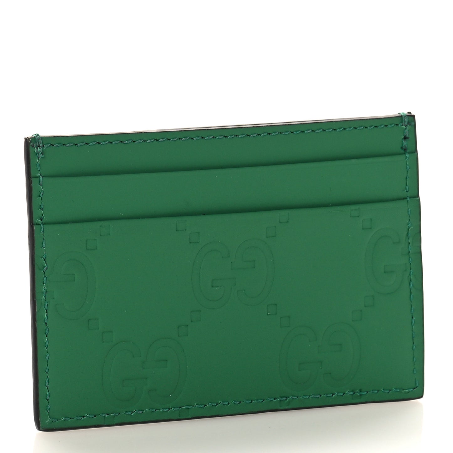Rubber Effect GG Embossed Card Holder New Shamarock
