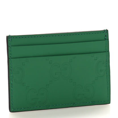Gucci Rubber Effect GG Embossed Card Holder New Shamarock 3 of 8