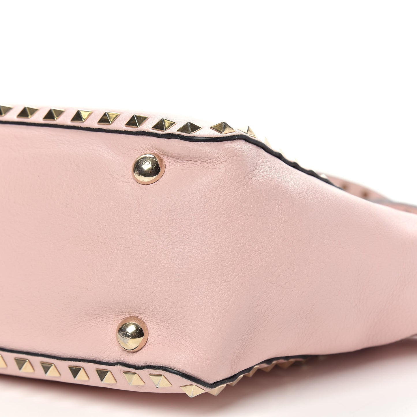 Vitello Small Rockstud Tote Pink