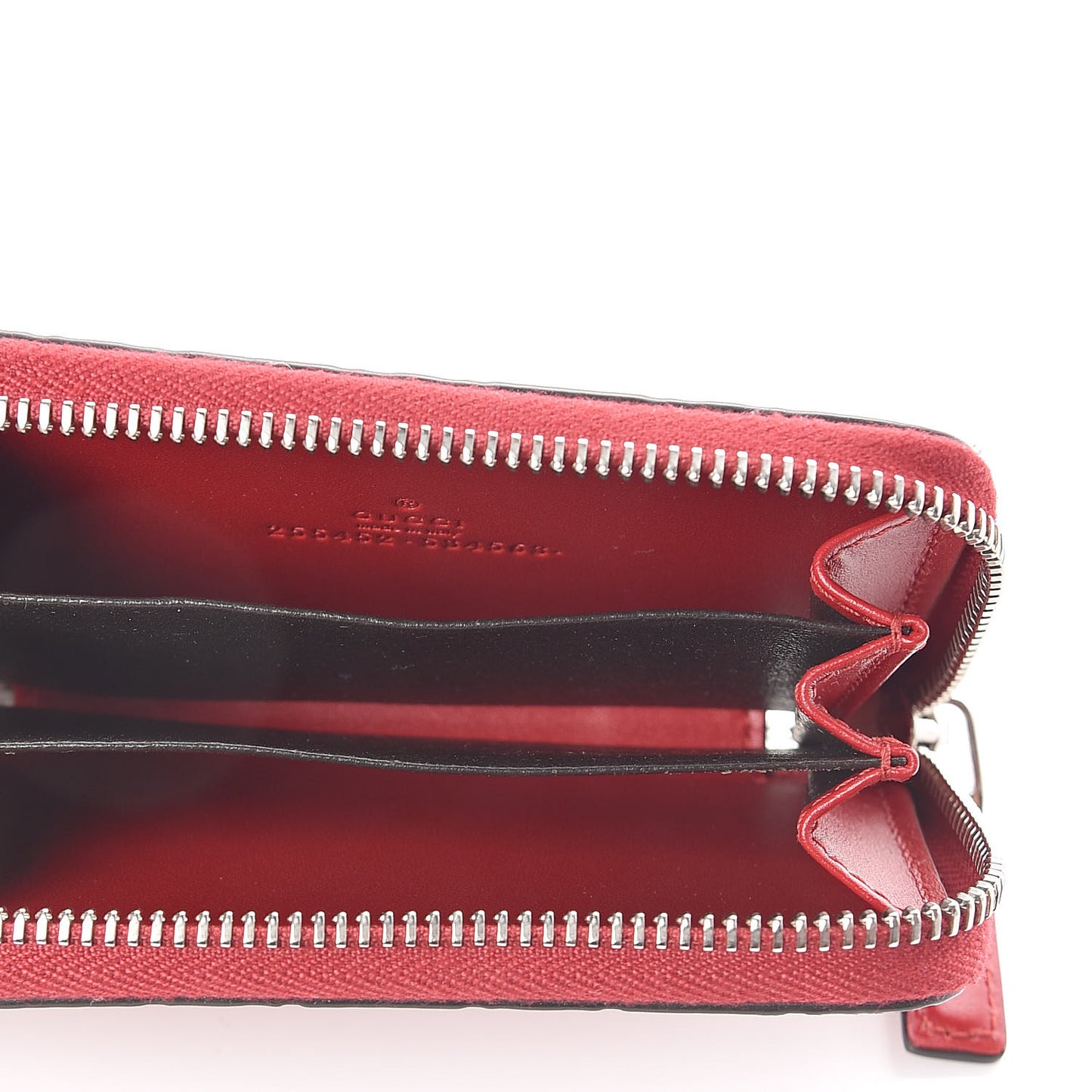 Guccissima Zip Around Card Case Red