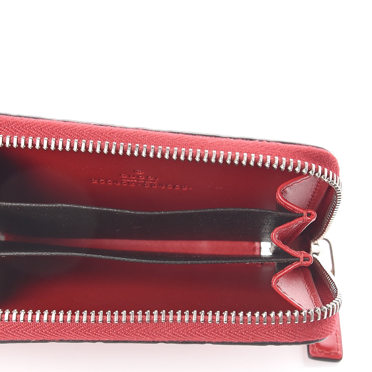 Gucci Guccissima Zip Around Card Case Red 5 of 7