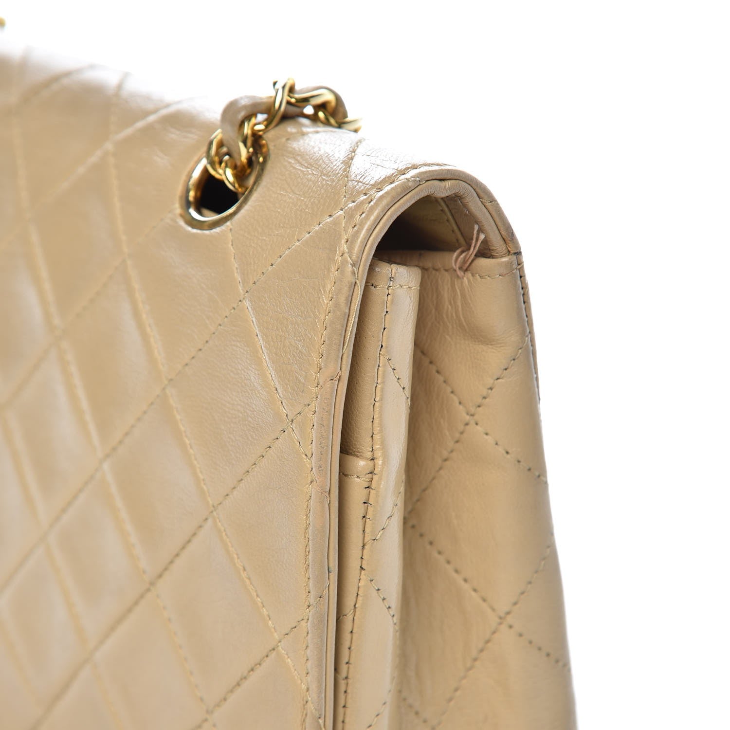 Chanel Lambskin Quilted Small Single Flap Beige 12 of 15