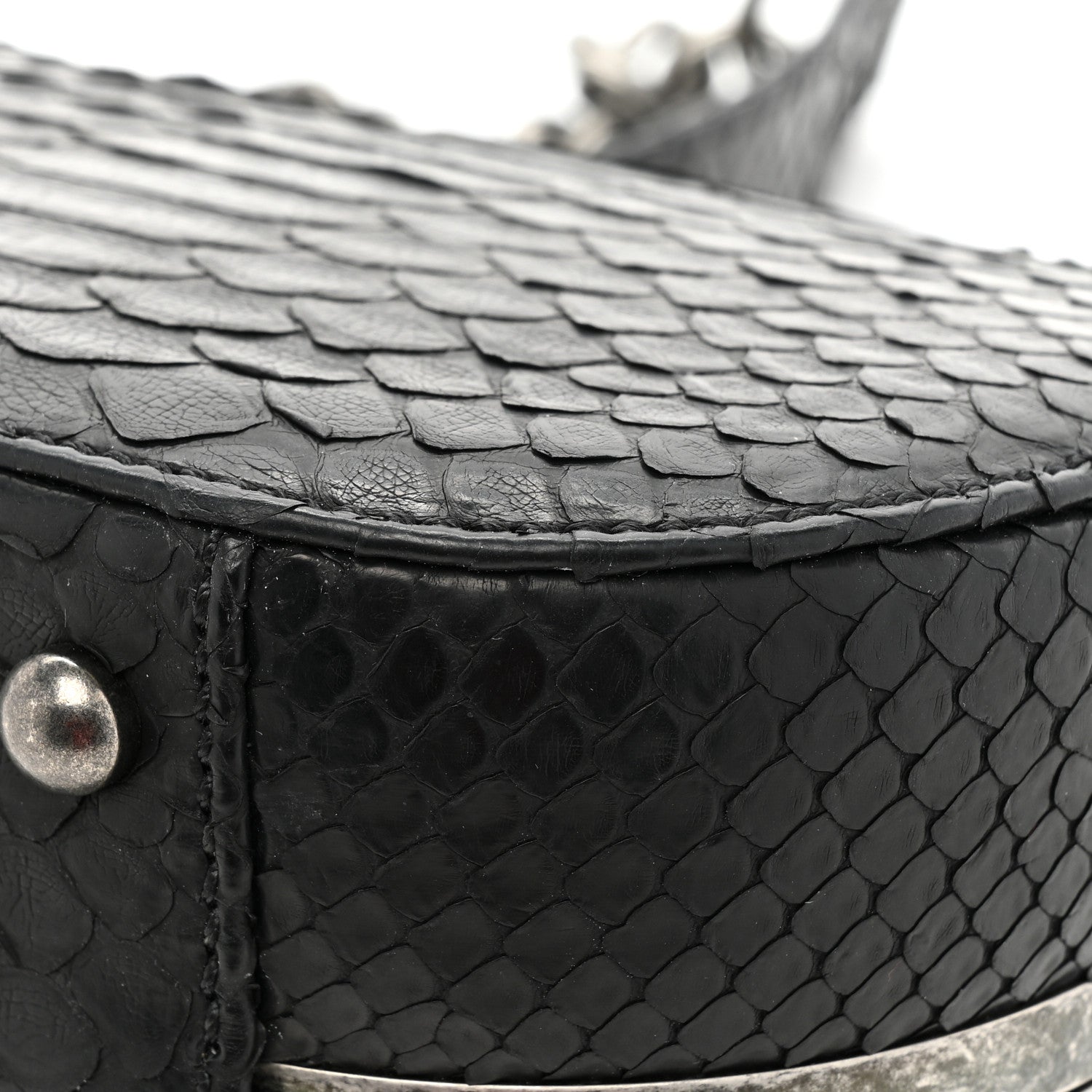 Chanel Snakeskin Box Kisslock Crosssbody Black 12 of 14