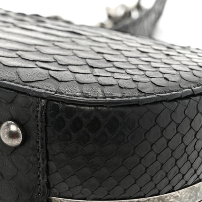 Chanel Snakeskin Box Kisslock Crosssbody Black 12 of 14