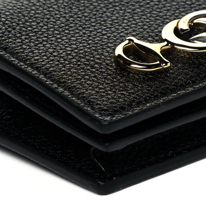 Gucci Grainy Calfskin Zumi Chain Card Case Wallet Black 7 of 8