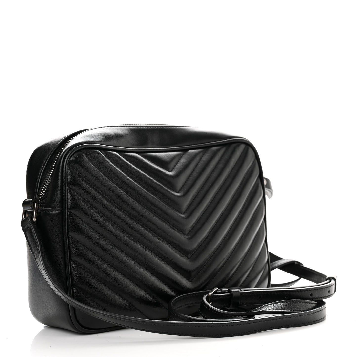 Calfskin Matelasse Monogram Lou Camera Bag Black