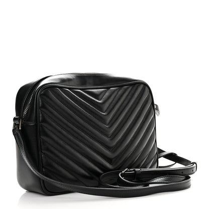 Saint Laurent Calfskin Matelasse Monogram Lou Camera Bag Black 3 of 11