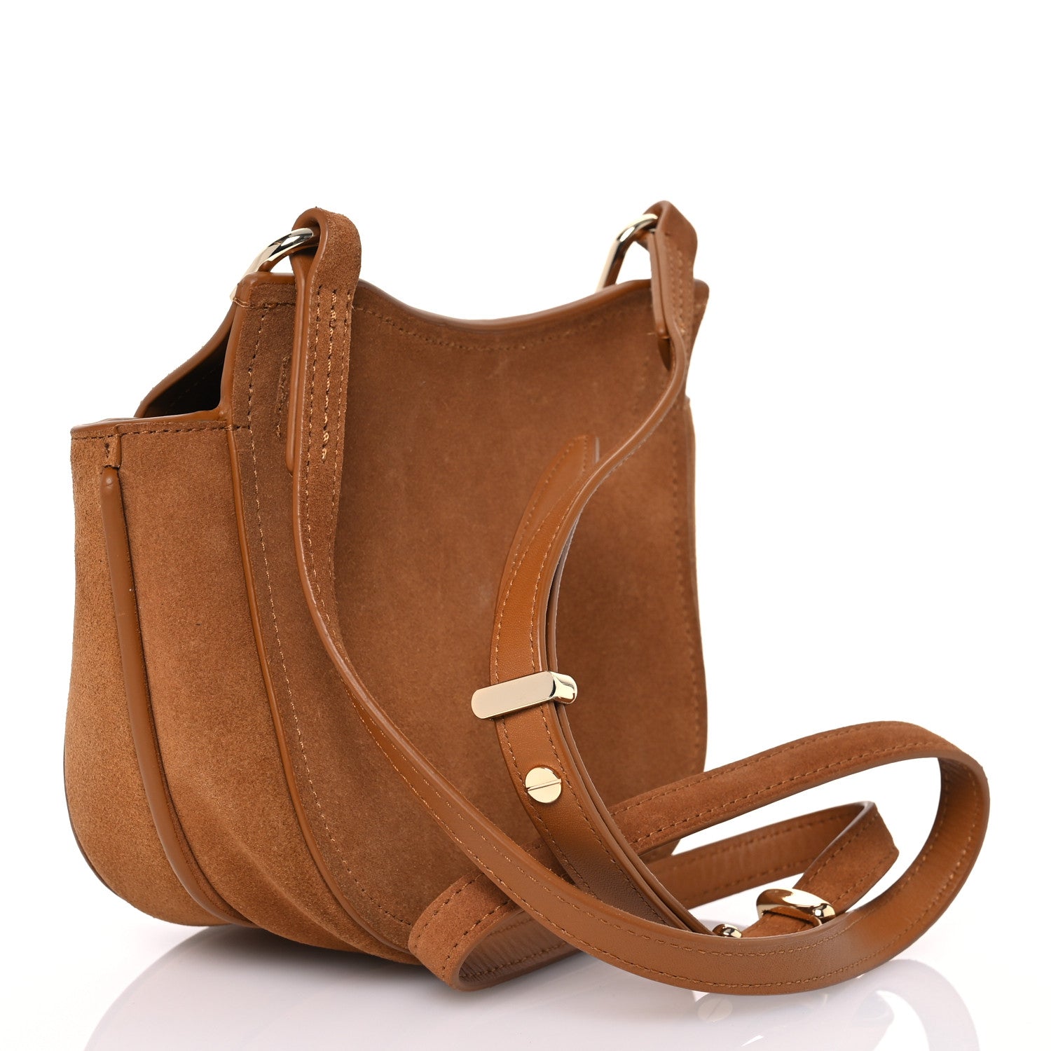 3.1 Phillip Lim Suede Calfskin Mini Alix Hunter Crossbody Bag Cinnamon 2 of 15