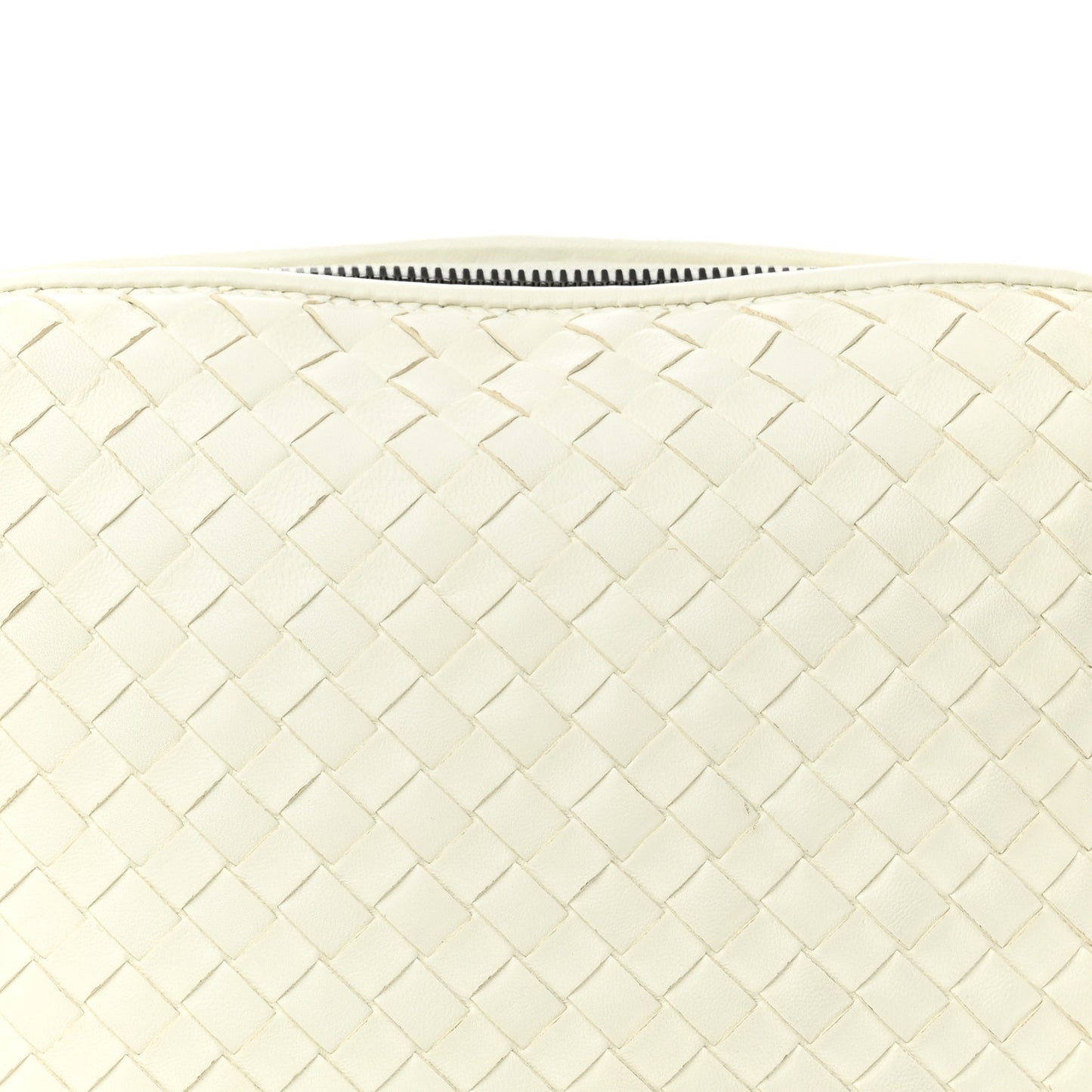 Nappa Intrecciato Nodini Crossbody Messenger White